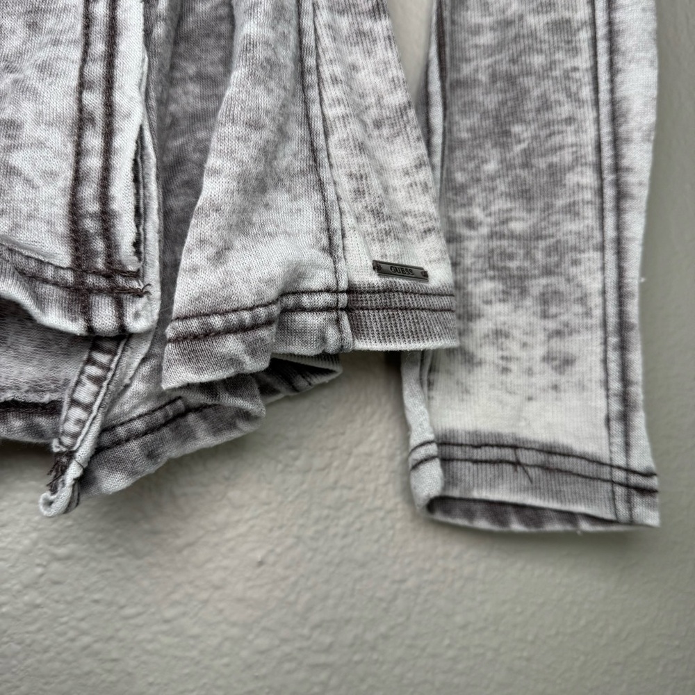 Guess Burnout Wrap Ruffle Sweater - Picture 8 of 12